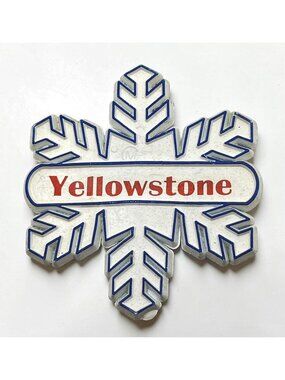Yellowstone Snowflake Fridge Magnet Decorative Travel Souvenir National Park